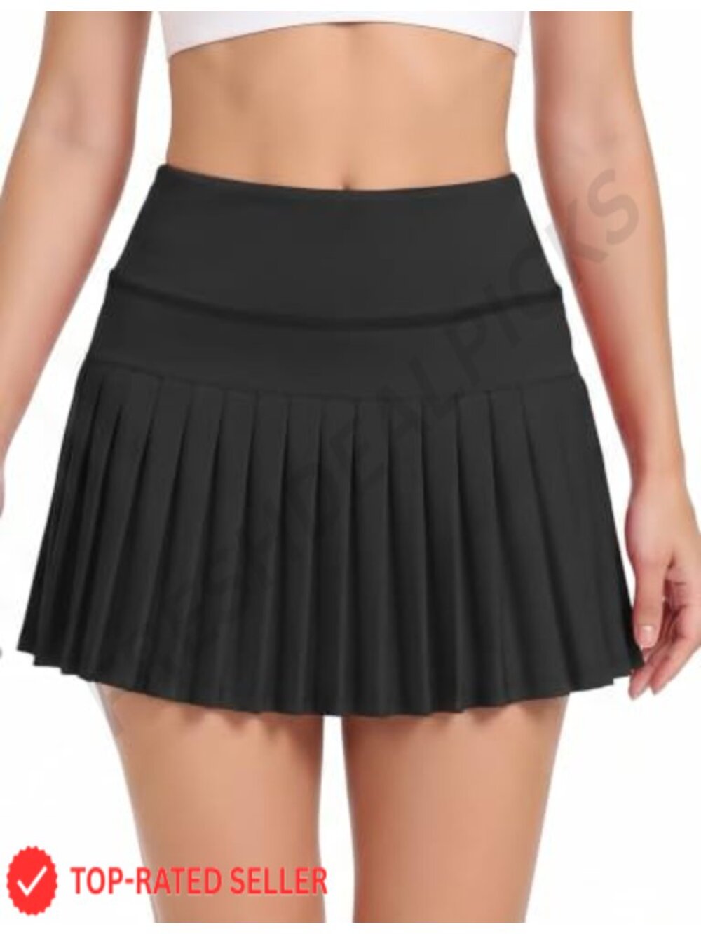 Pleated Tennis Skirt High Waisted Mini Skort with Built-in Shorts